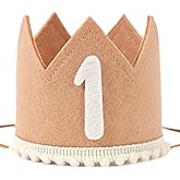 WAHAWU Baby 1st Birthday Crown - Pink Costume Headwear for Babies' First Birthday Party Decorations