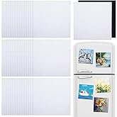 Honoson 60 Pcs Mini Magnetic Canvas Panel for Painting 4 x 4 Inch Small Square Flat Canvas Board with Magnet Back Art Gift Bulk for Refrigerator Christmas Painting