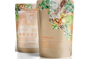 Gardenika Organic Flamma-tea Loose Leaf Tea | Premium Turmeric Ginger Blend with Cinnamon, Peppermint & Black Pepper | 100% Natural, Caffeine Free Herbal Wellness Tea | 4oz (113g)