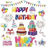 Xuhal 23 Pcs Happy Birthday Ocean Cruise Door Magnets Decorations Funny Carnival Ship Door Decorations Reusable Summer Refrigerator Magnets for Cabin Car