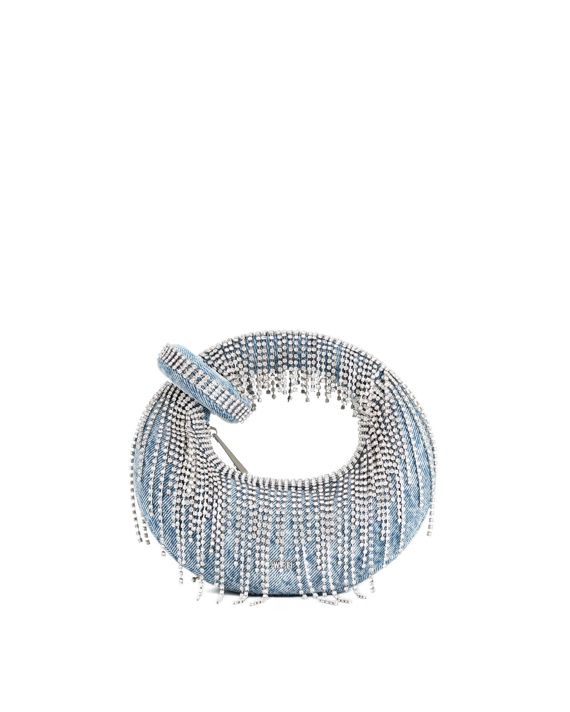 JW PEI Women's Abacus Top Handle Bag - Denim Artificial Crystal Blue - Mini
