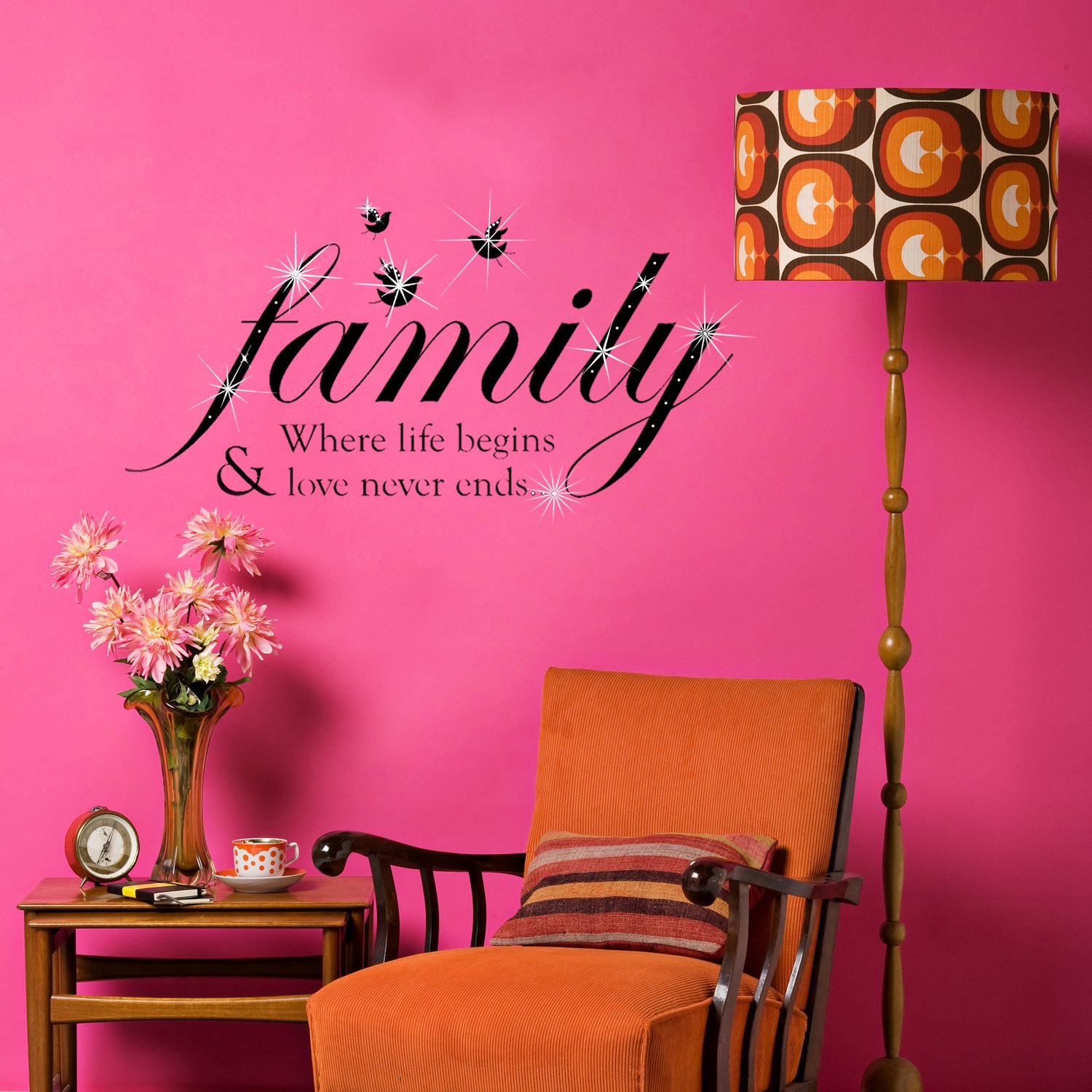 Walplus Wall Sticker, Black, 33 x 23 cm