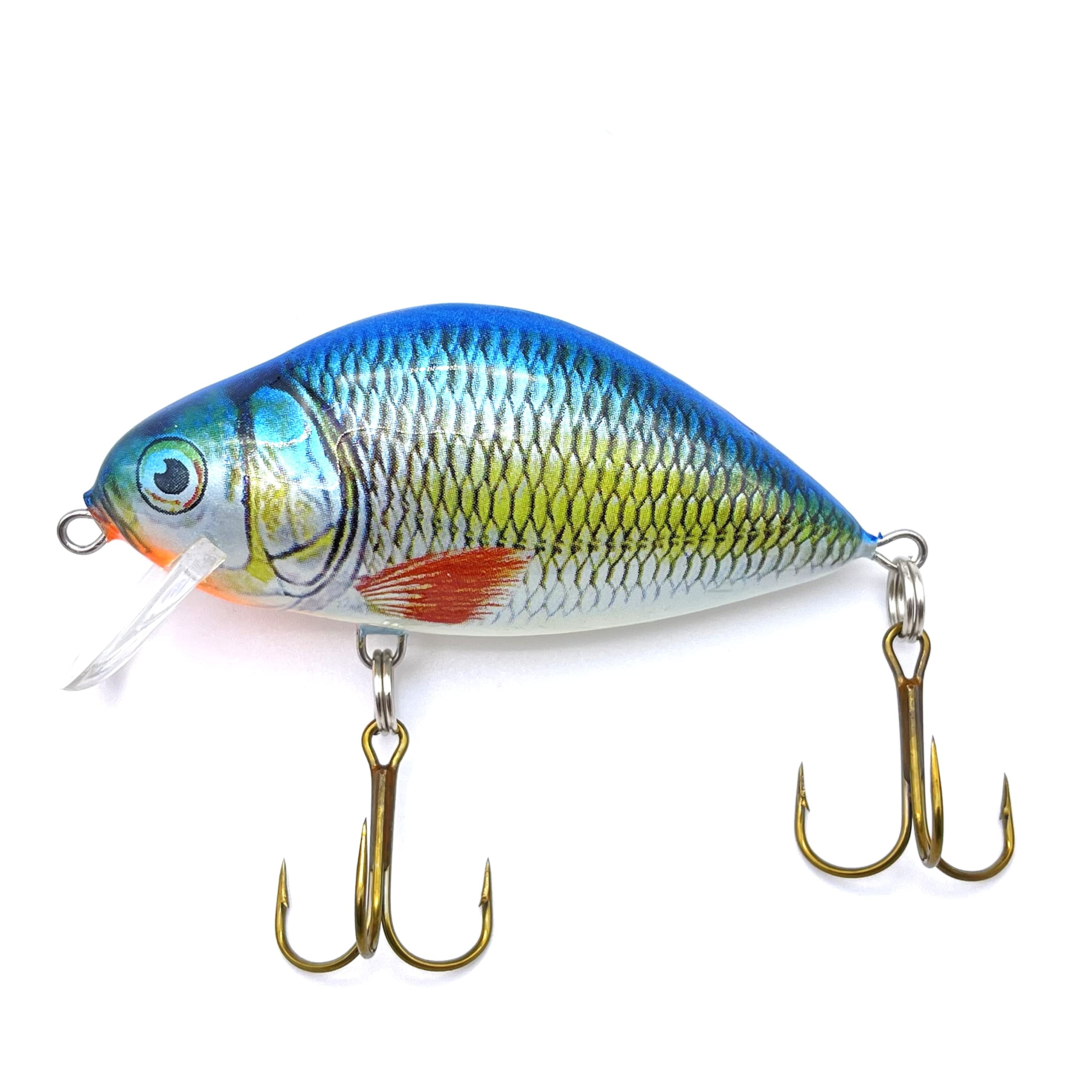 EVERBAY DORADO Wobbler Fishing Lure-Artificial Hard Crankbait-Fishing Tackle, Topwater Life-Like Swimbait for Trout Perch Pike Zander Catfish Chub Barbel Trolling in Freshwater, Floating - LAKE 7cm B