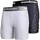 COOLOMG Women Sliding Shorts Softball Padded Slider Shorts for Baseball Football Lacrosse Cricket - 2 Pack