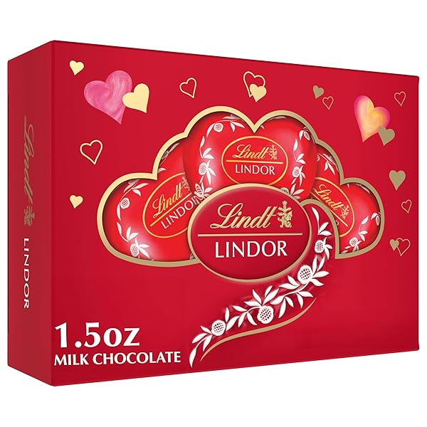 LINDT LINDOR VALENTINE’S MILK CHOCOLATE CANDY TRUFFLES HEART...