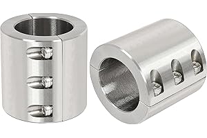 HECASA Split Collar Tube Clamp Compatible with 1-5/8 Inch OD Tube UTV Roll Bar Clamps Weldable Bolt on Roll Cage Mounts 2 Pcs