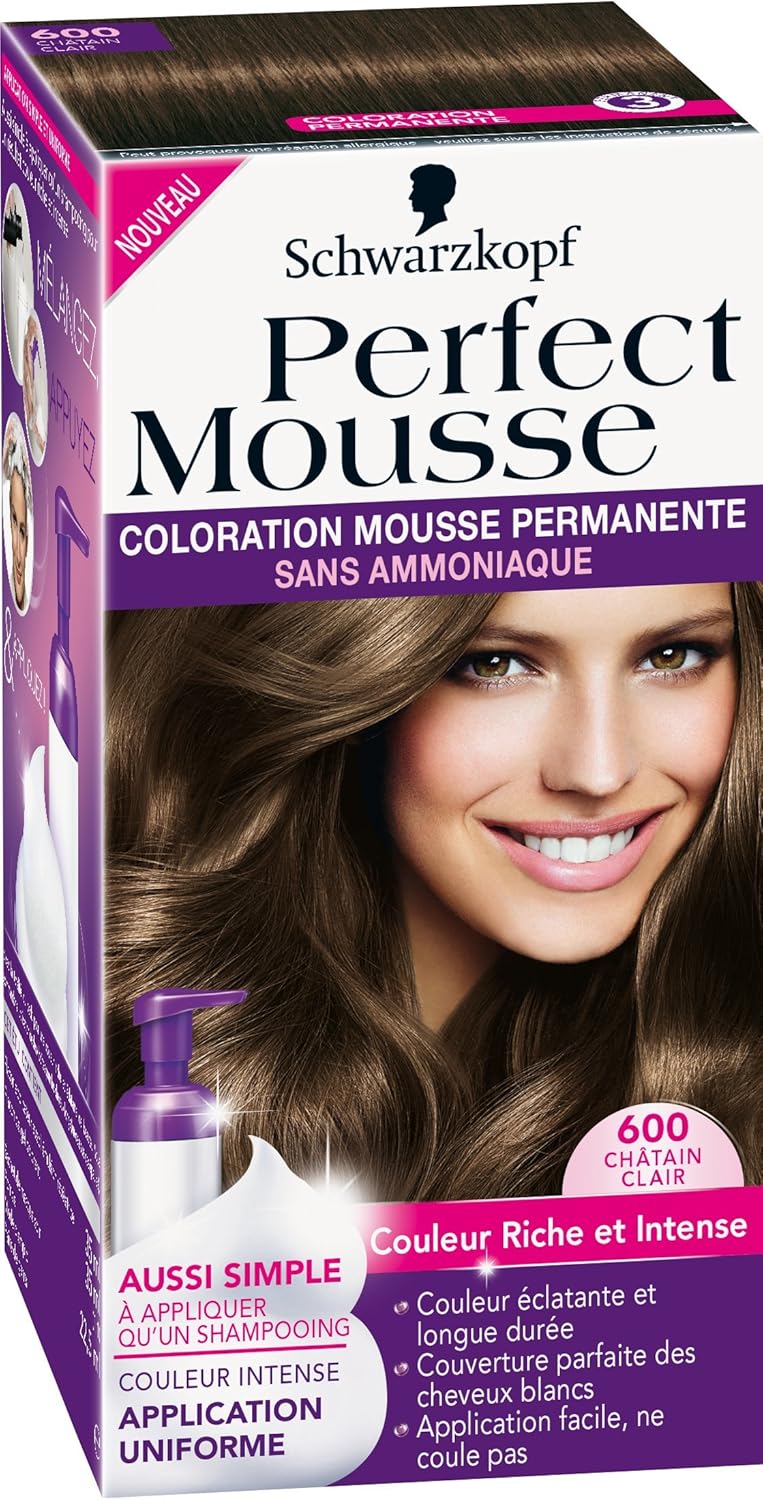 Schwarzkopf - Perfect Mousse - Coloration Permanente Cheveux - Châtain ...