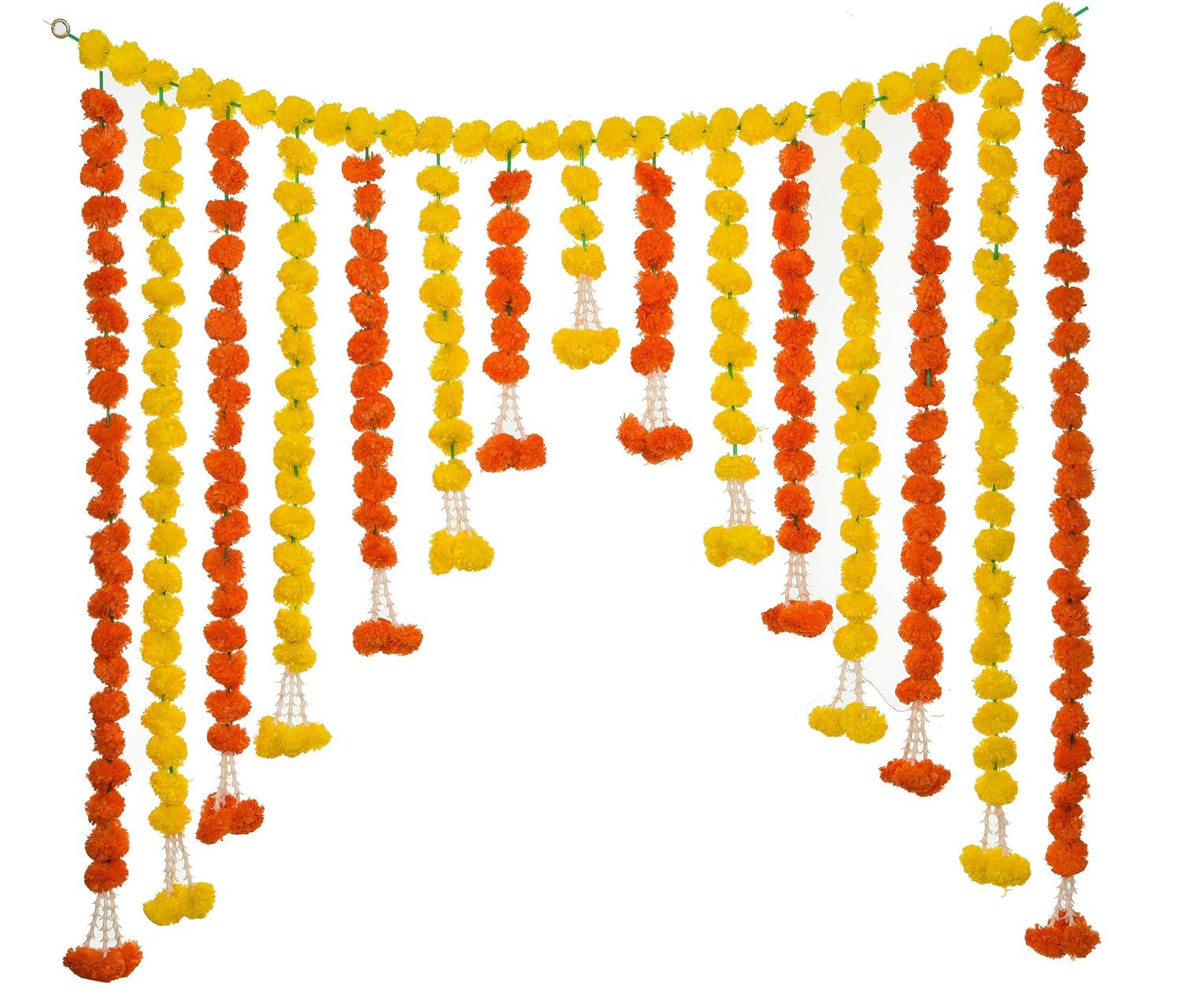 Evisha Real Marigold Look Artificial Flowers Heavy Door Hanging Toran
