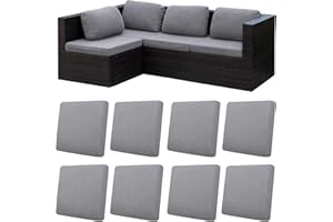MRGSDL 8Pcs Patio Cushion Covers,Outdoor Cushions Covers Waterproof,Stretch Cushion Covers Replacement, Washable and Reusable
