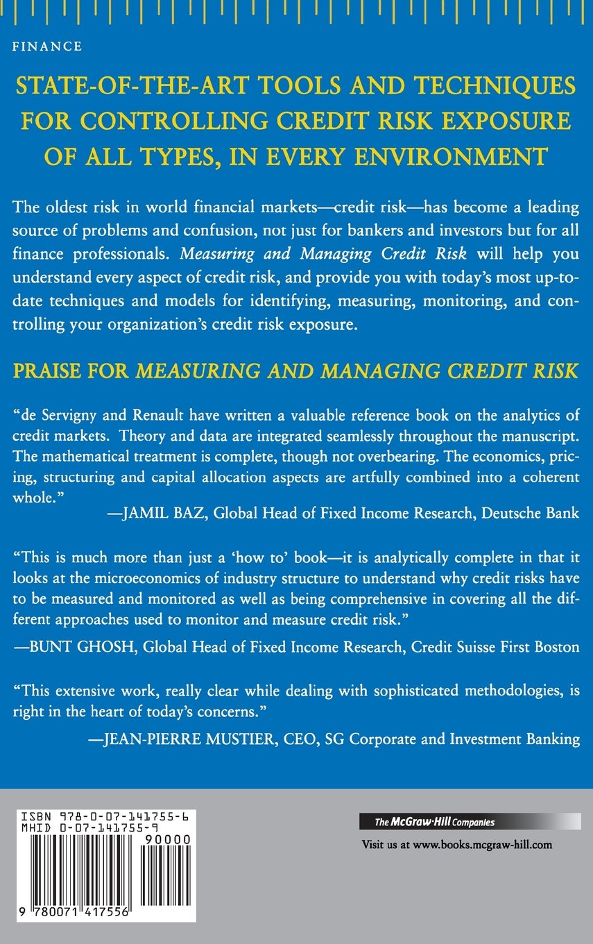 Measuring And Managing Credit Risk Standard Poor S Press Amazon
