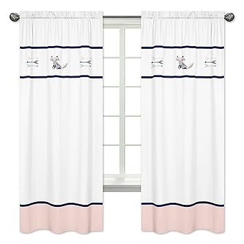 Amazon Com Sweet Jojo Designs 2 Piece Navy Blue Pink And Grey