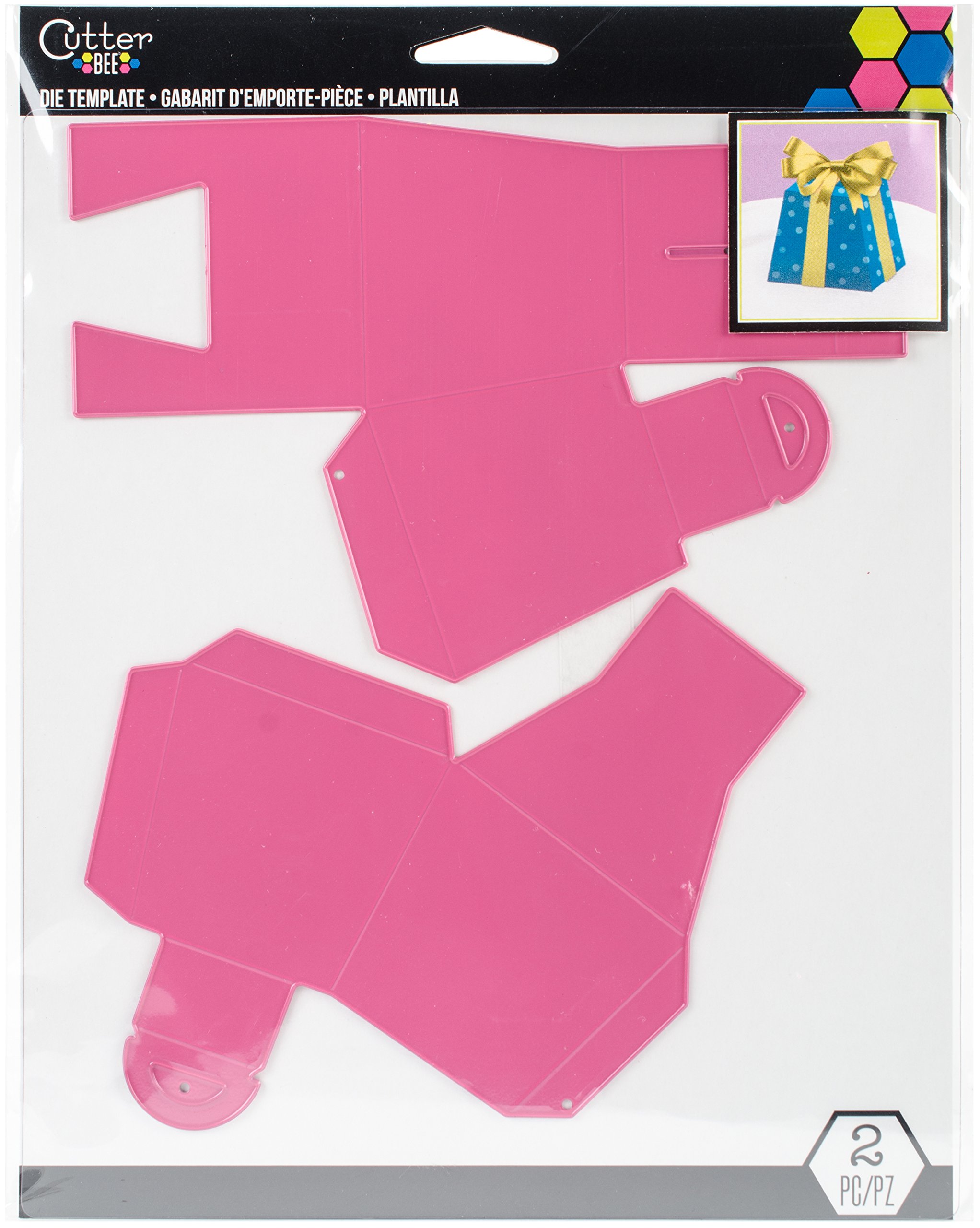 EK Success Favour Box Die Template, Metal, Pink, 21.5 x 17 x 0.1 cm