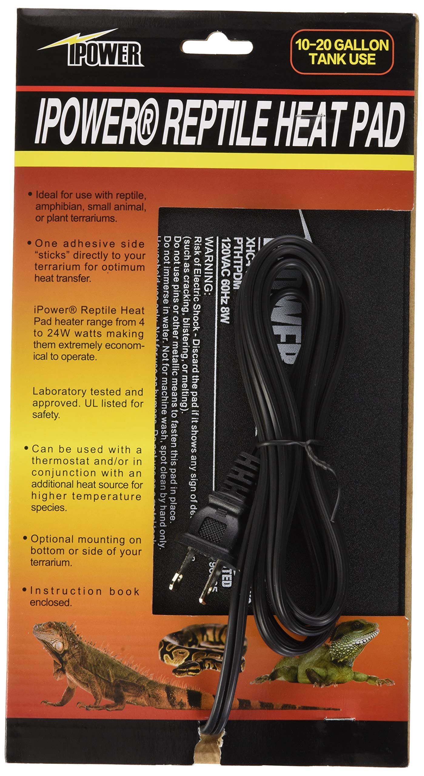 iPower Reptile Heat Pad Under Tank Terrarium Warmer Heating Mat for