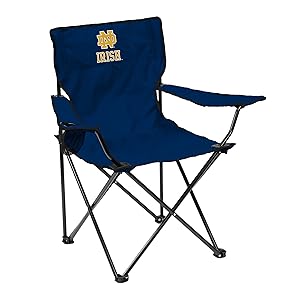 Logo Brands NCAA Notre Dame Fighting Irish Quad Chair, Navy