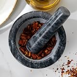 Salter Marble Pestle and Mortar Set Black – Hand Grind Spices & Herbs view 7