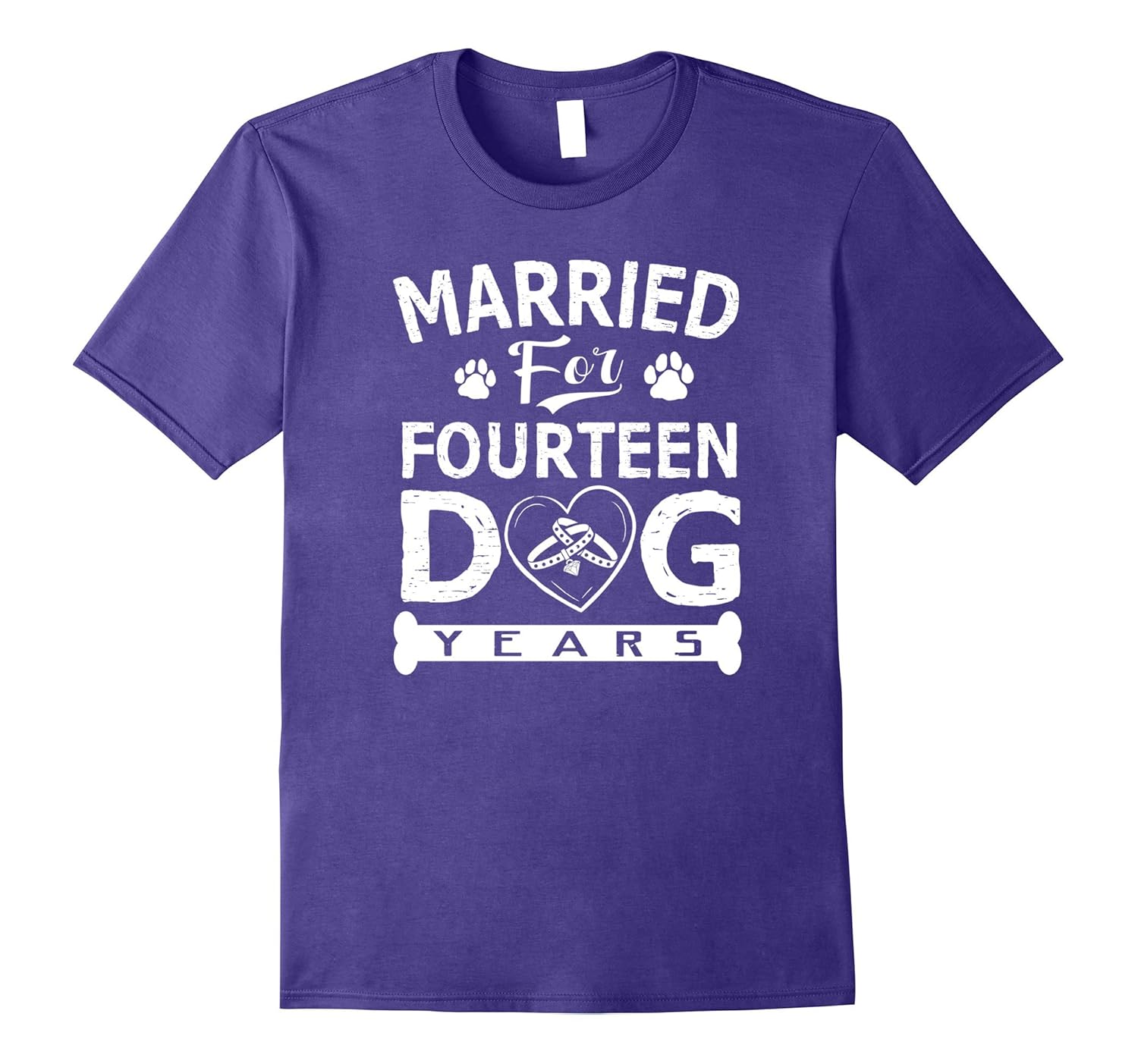 2nd Wedding Anniversary T-Shirt Married For Dog Years Gift-ANZ