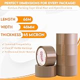 GOVLAX GROUP Brown Packing Tape 6 Rolls 48mm x 66m Heavy Duty Low Noise view 2