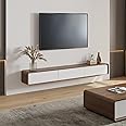 Amazon.com: POVISON Fully Assembled Floating TV Stand with Flip-Down ...