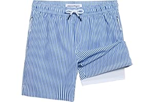 maamgic Boys Swim Trunks Compression Liner Stretch Teen Boy Swim Shorts Anti-Chafe Bathing Suits with Zipper Pocket