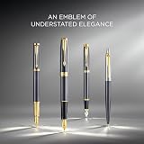 Parker IM Fountain Pen Grey Lacquer Gold Trims Medium Nib Gift Box view 7
