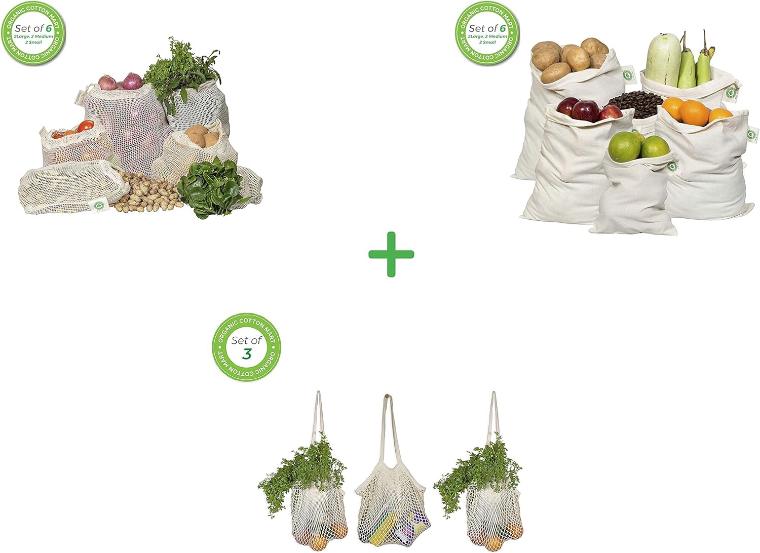 Reusable Produce Bags Vegetables Washable Kitchen & Dining