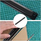 30CM Aluminium Ruler Raised Grip Metal Craft Cutting Safety view 7