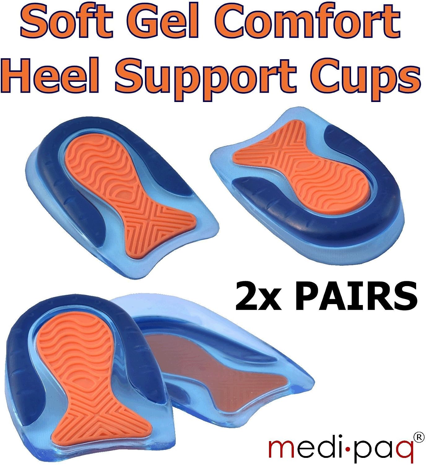 Medipaq Posture Correcting Heel Levelling Support (2X works UK Size 8-12), Gel Heel Pads, Heel Cushion Pads - Image 3