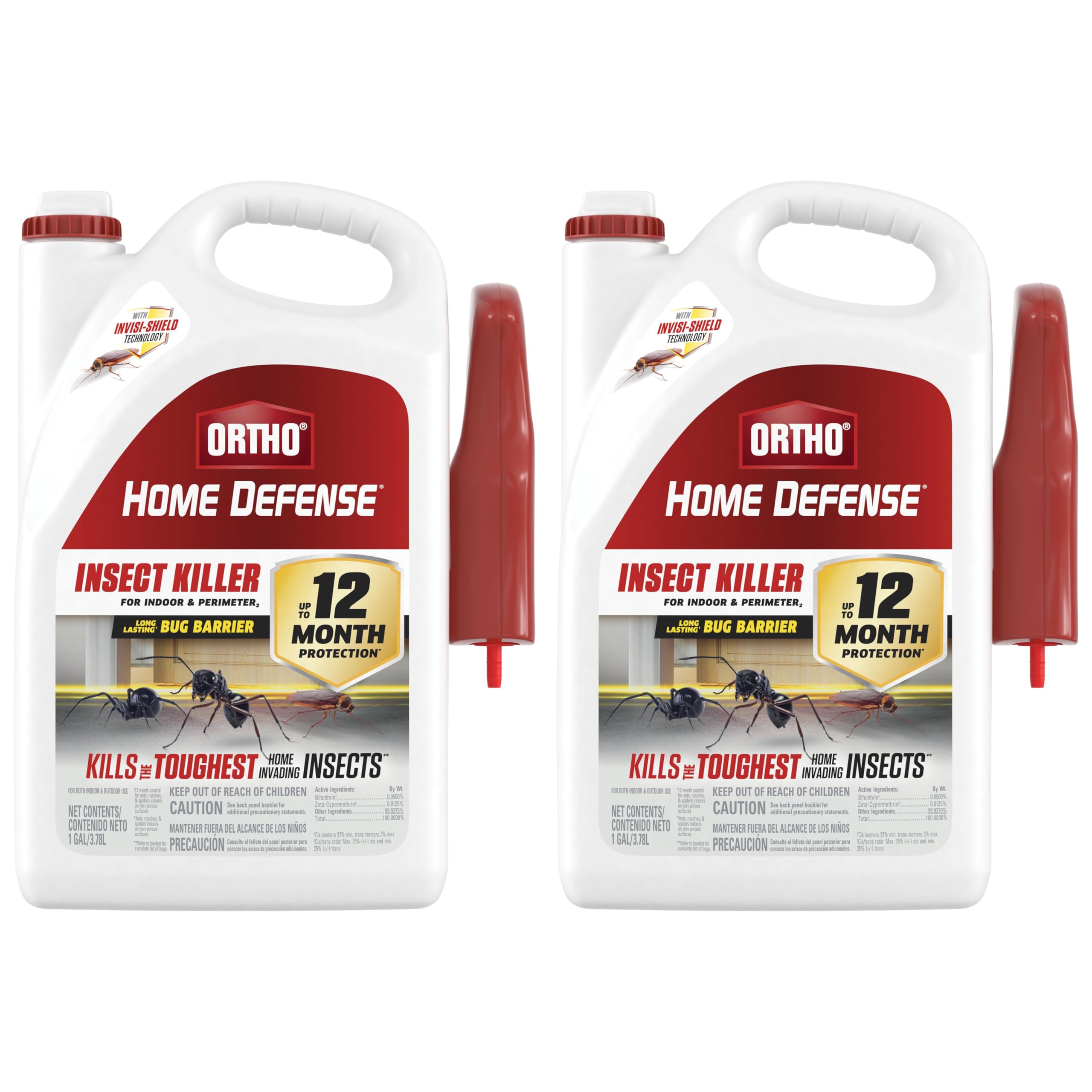 Photo 1 of Ortho Home Defense Insect Killer for Indoor and Perimeter2, Controls Ants, Roaches, Spiders and More, 1 gal., 2-Pack