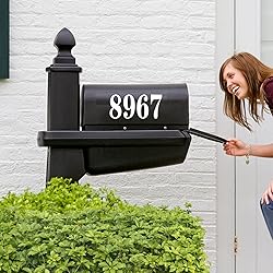 Kattykitty White Mailbox Numbers for outside, Vinyl