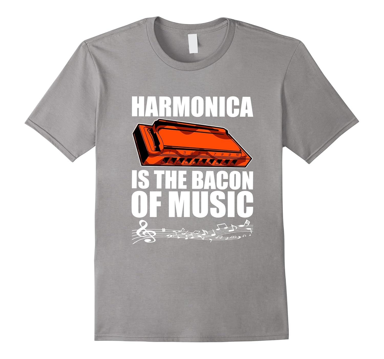 FUNNY HARMONICA IS THE BACON OF MUSIC TSHIRT Band LoversTD Teedep