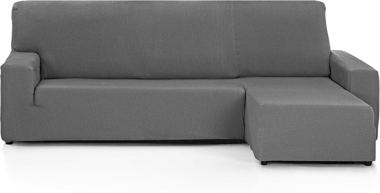 Martina Home Tunez Sofa Cover for Chaise Longue 32 x 17 x 42 cm Right Short Arm (Front View) Tres Plazas grey