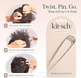 Kitsch French Hair Pins for Women Silver 1pc Durable Metal Updo Pin view 7