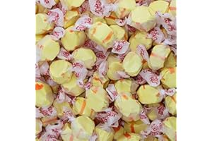 Banana Salt Water Taffy - Individually Wrapped Assorted Flavors - Old Fashion Saltwater Taffy Candy Bulk, by Queen City Candy Cave (1 Pound)