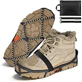 MATTISAM Anti-Slip Ice Cleats, Snow Grips, Crampons for Walking on Ice Snow | Ultra lightweight, Crack resistant High elasticity, for Hiking Fishing Running, with Storage Bag and 2 Straps