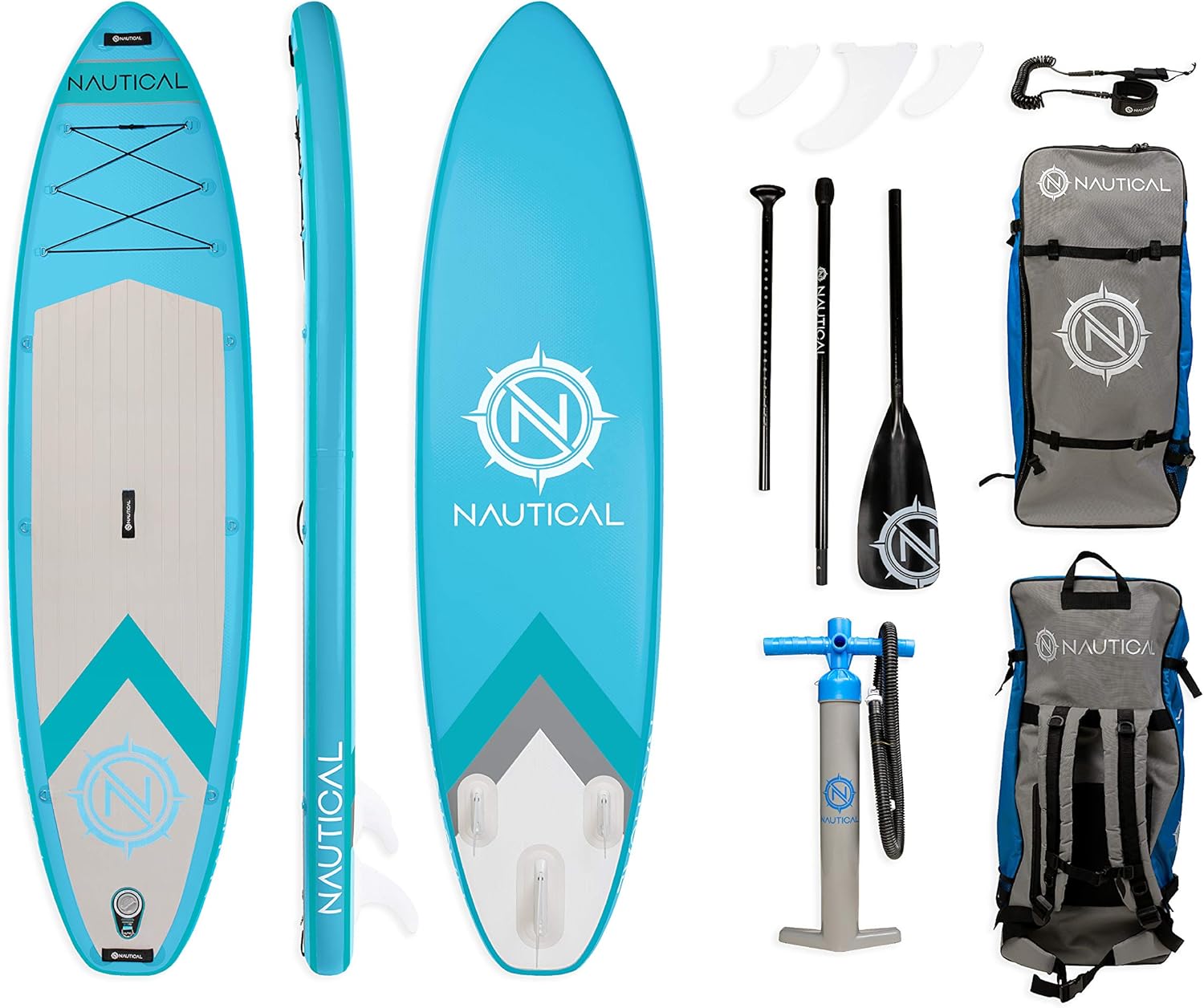 iROCKER Nautical Inflatable Paddle Board Stand Up Paddleboarding Water