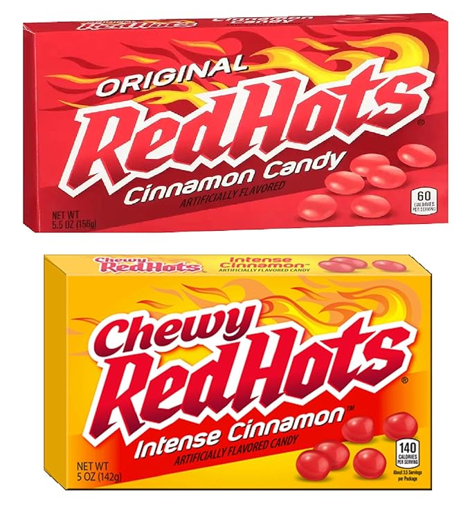 Original Red Hots Cinnamon Flavored Candy & Chewy Red Hots