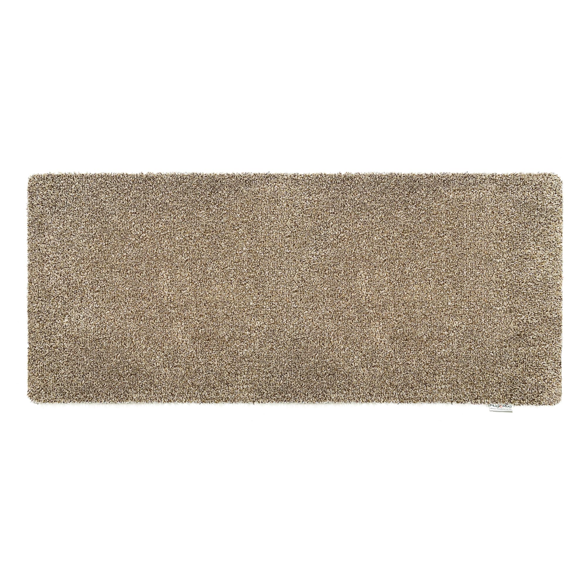 HUG RUG Washable Dirt Trapper Door Mat Kitchen Hallway Doorway, Made in the UK, Plains Linen 65X150