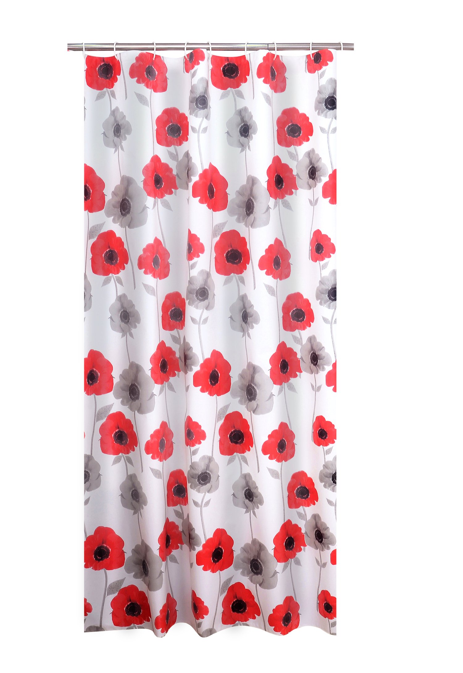 Ridder 303190-00 shower curtain vinyl, approx. 180X200 cm, Poppy, multi-Colour