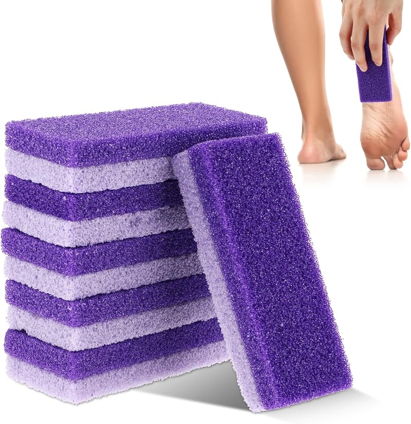Lusofie 6 pcs Pumice Stone Foot File Callus Remover Hard Skin Scrubber Purple