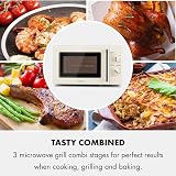 Klarstein Caroline 2-in-1 Microwave Grill 20L Retro Stainless Steel Beige view 8