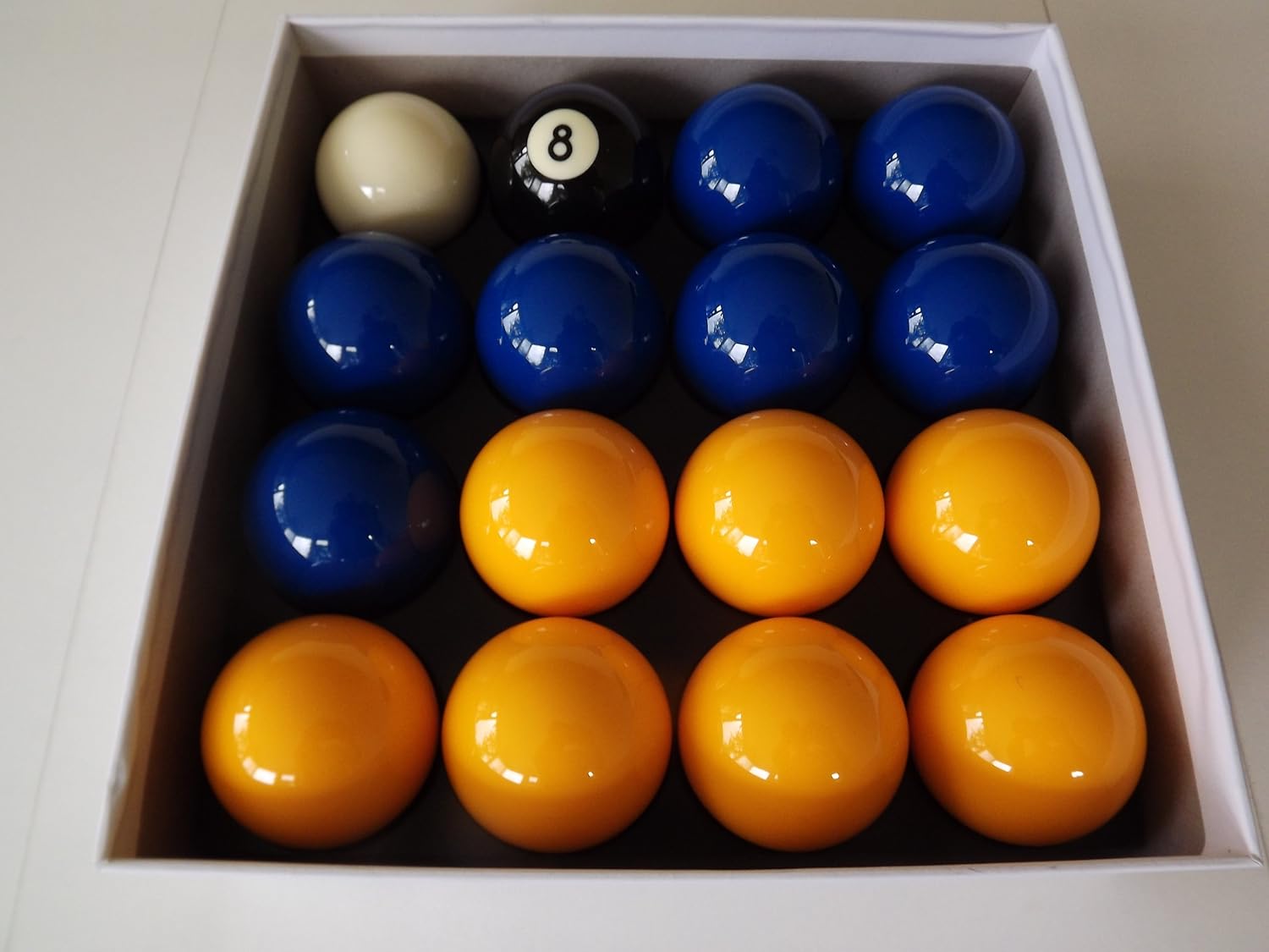 Blue and Yellow 2 Inch Pool Ball Set (1 7/8 Inch Cue Ball) Amazon.co