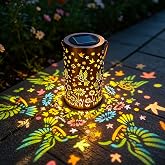 Outdoor Solar Hummingbird Lanterns Hanging Decorative with Colored Lighting | No Electrician Wire, Metal Material, Waterproof, Dusk to Dawn Outside Light, for Garden Patio Back Yard, Gifts for Women Mom