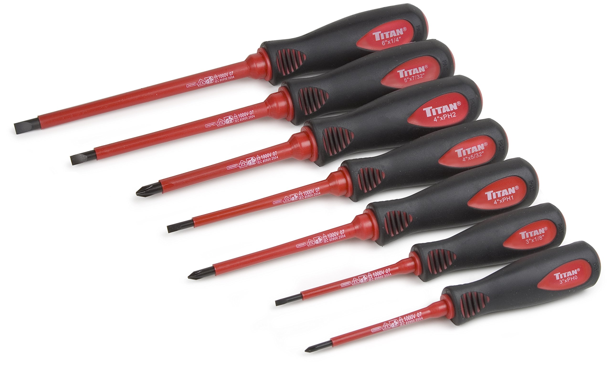 Titan 17237 7-Piece Insulated Electrical Screwdriver Set