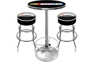 TRADEMARK GAMEROOM NASCAR Ultimate Gameroom Combo - 2 Bar Stools & Pub Table