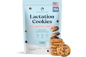 MOMMY KNOWS BEST Lactation Cookies Breastfeeding Supplement - Chocolate Chip - Support Mothers Breast Milk Supply Increase - with Brewers Yeast Powder, Oat Flour, and Flax for Lactation - Fenugreek Free - 1.25 LBS