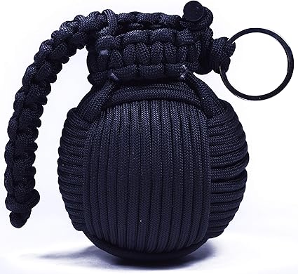 Amazon Com Bored Paracord Black Emergency Paracord Survival Kit Grenade 44 Life Saving Items Inside Sports Outdoors
