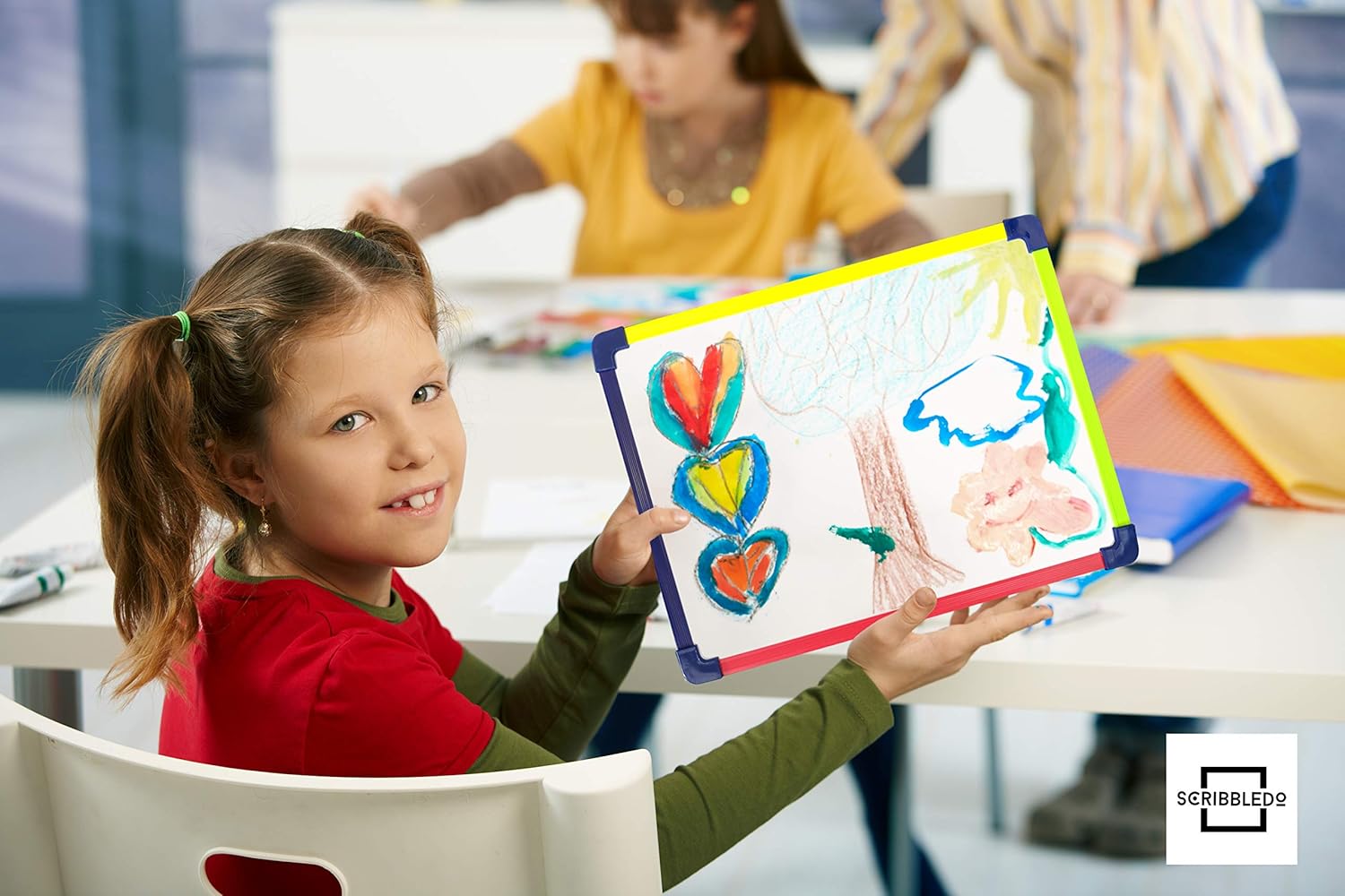 Colored Frame Magnetic Dry Erase White Boards Pack of 5 l 9" X 12" Whiteboard : Office Products