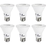 GreenliteLED PAR20 Dimmable Flood Light Bulb, 7W (50W Equivalent), 500 Lumens, 5000k Daylight, 40° Wide Flood Beam Angle, Indoor/Outdoor, Weatherproof, 120V, Energy Star (6 Pack)
