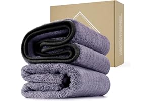 Fantasticlean Large Car Drying Towel 16x24 Inch 2 Pack，Super Absorbent Microfiber Towels for Cars, RVs, Trucks, Scratch-Free Auto Detailing Cloth for Polishing, Waxing, Washing, Soft, Lint Free