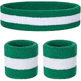 ONUPGO Kids Sweatbands Toddler Headband Wristband Set - Athletic Cotton Baby Sweat Band for Kids Youth Baby (1 Headband + 2 Wristbands)